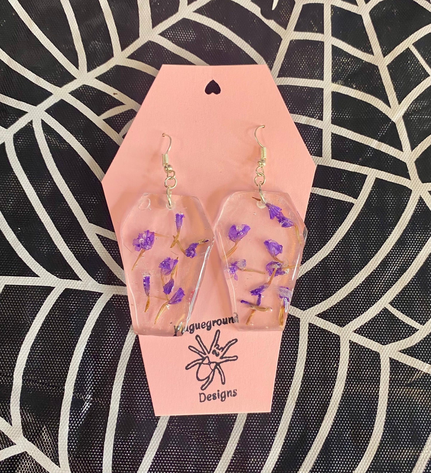 Resin Coffin Earrings