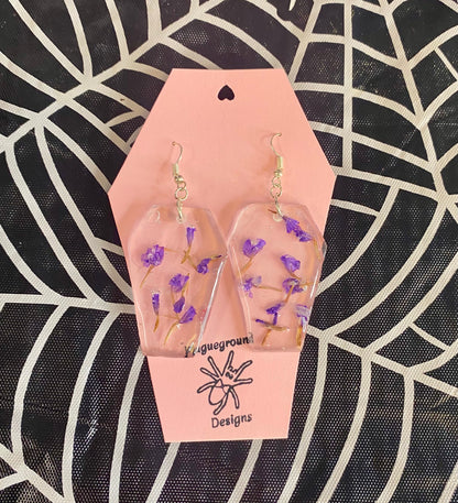 Resin Coffin Earrings
