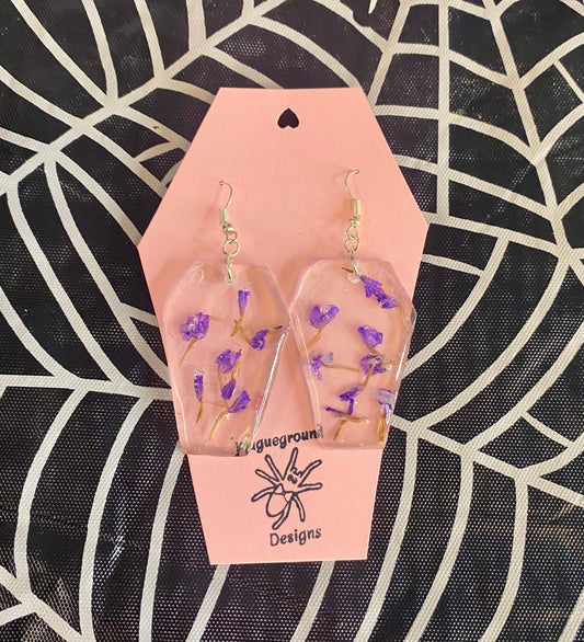 Resin Coffin Earrings