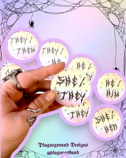 Custom Pronoun Pins