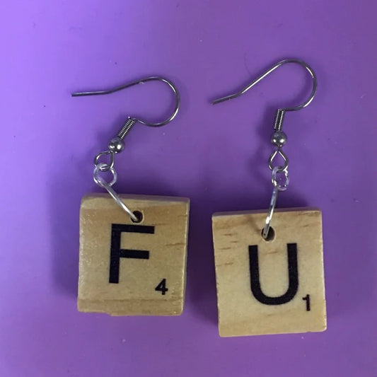 Scrabble Tile Earrings