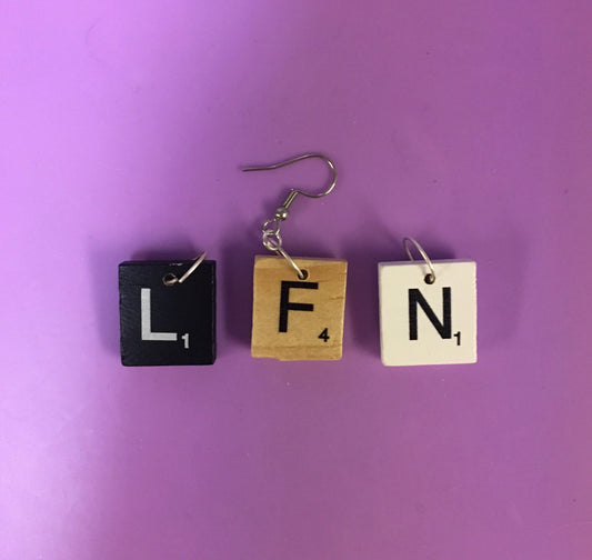 Scrabble Tile Earrings